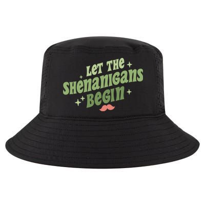 Groovy Let Me Shenanigans Begin Retro St Patrick Day Cool Comfort Performance Bucket Hat