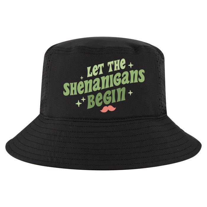 Groovy Let Me Shenanigans Begin Retro St Patrick Day Cool Comfort Performance Bucket Hat