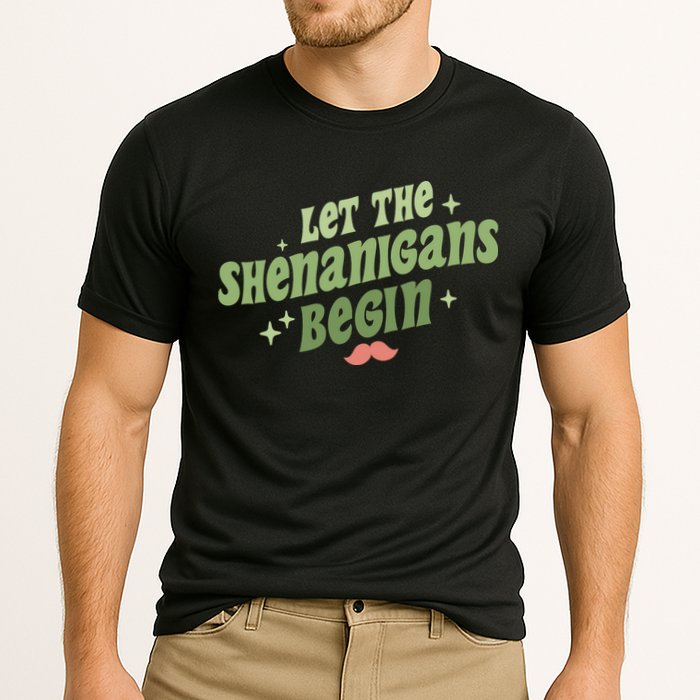 Groovy Let Me Shenanigans Begin Retro St Patrick Day Performance Shirt