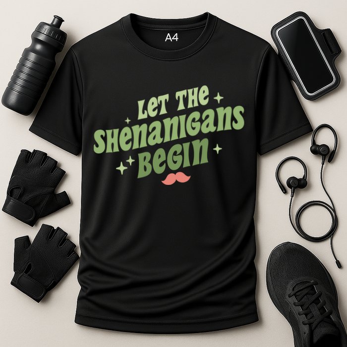 Groovy Let Me Shenanigans Begin Retro St Patrick Day Performance Shirt