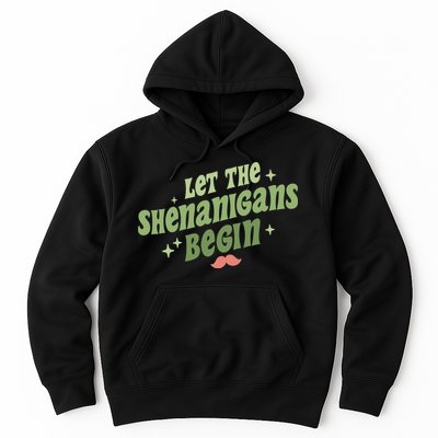 Groovy Let Me Shenanigans Begin Retro St Patrick Day Hoodie