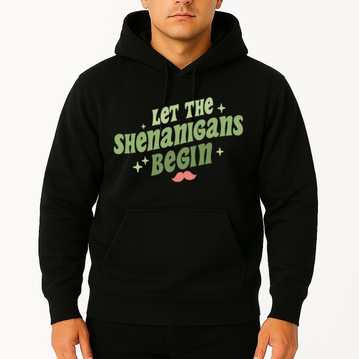 Groovy Let Me Shenanigans Begin Retro St Patrick Day Hoodie