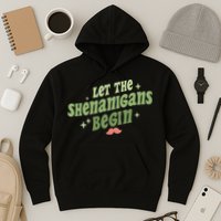 Groovy Let Me Shenanigans Begin Retro St Patrick Day Hoodie