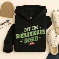 Groovy Let Me Shenanigans Begin Retro St Patrick Day Hoodie