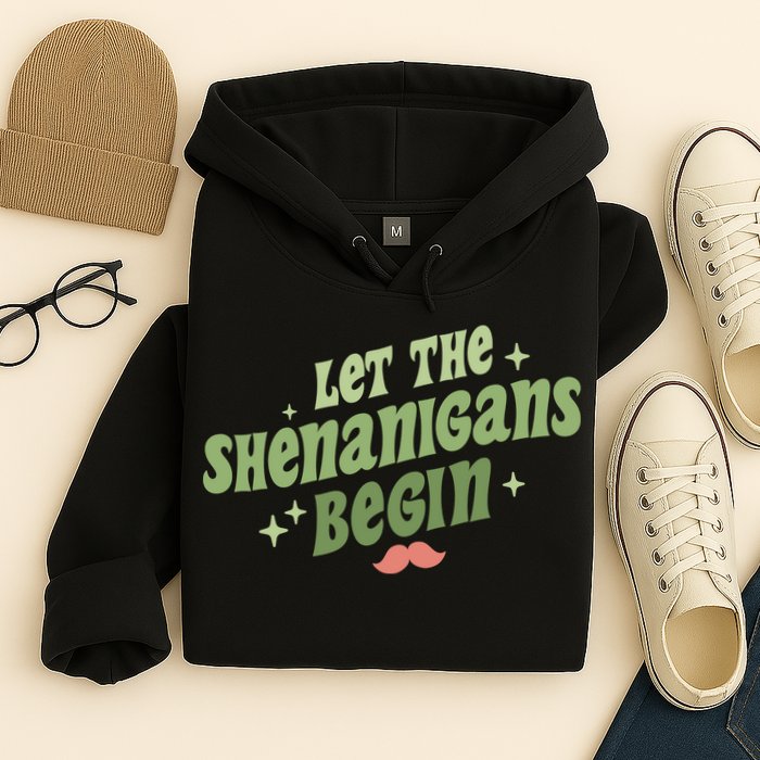 Groovy Let Me Shenanigans Begin Retro St Patrick Day Hoodie