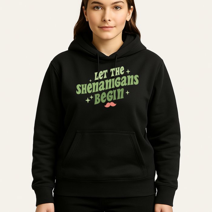 Groovy Let Me Shenanigans Begin Retro St Patrick Day Hoodie