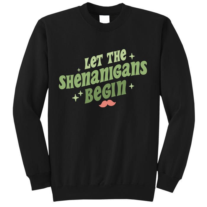 Groovy Let Me Shenanigans Begin Retro St Patrick Day Sweatshirt