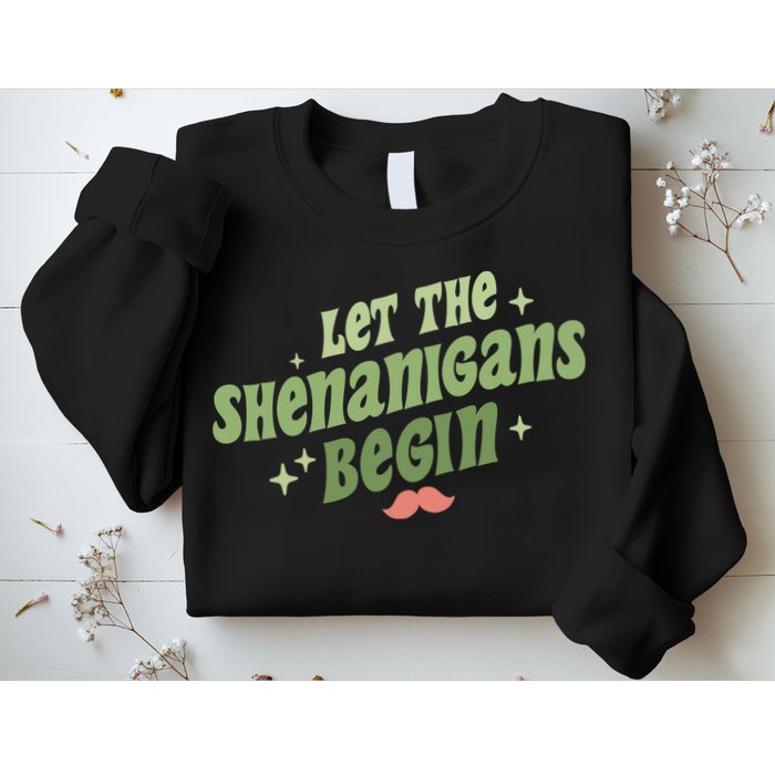 Groovy Let Me Shenanigans Begin Retro St Patrick Day Sweatshirt