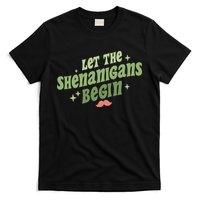 Groovy Let Me Shenanigans Begin Retro St Patrick Day T-Shirt