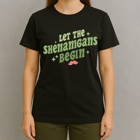 Groovy Let Me Shenanigans Begin Retro St Patrick Day T-Shirt