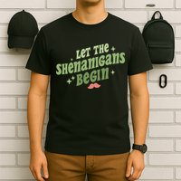 Groovy Let Me Shenanigans Begin Retro St Patrick Day T-Shirt