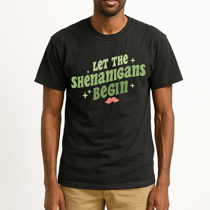 Groovy Let Me Shenanigans Begin Retro St Patrick Day Tall T-Shirt