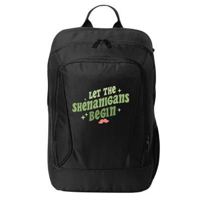 Groovy Let Me Shenanigans Begin Retro St Patrick Day City Backpack