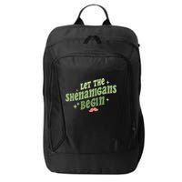 Groovy Let Me Shenanigans Begin Retro St Patrick Day City Backpack