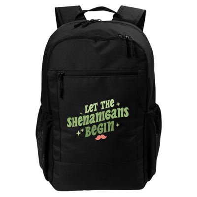 Groovy Let Me Shenanigans Begin Retro St Patrick Day Backpack