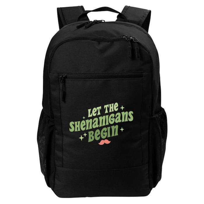 Groovy Let Me Shenanigans Begin Retro St Patrick Day Backpack
