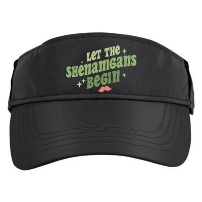 Groovy Let Me Shenanigans Begin Retro St Patrick Day Adult Drive Performance Visor