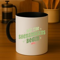Groovy Let Me Shenanigans Begin Retro St Patrick Day Mug
