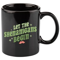 Groovy Let Me Shenanigans Begin Retro St Patrick Day 11oz C Handle Ceramic Mug