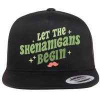 Groovy Let Me Shenanigans Begin Retro St Patrick Day Flatbill Hat