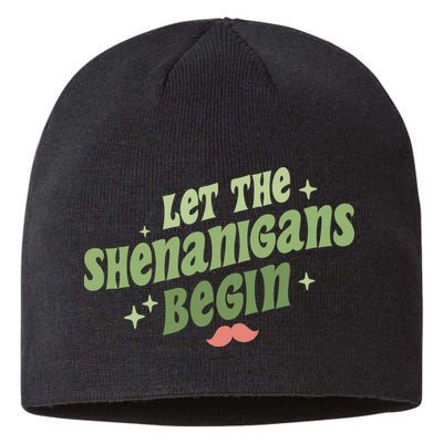Groovy Let Me Shenanigans Begin Retro St Patrick Day Sustainable Beanie