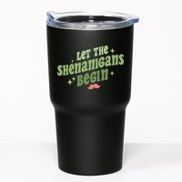 Groovy Let Me Shenanigans Begin Retro St Patrick Day Tumbler