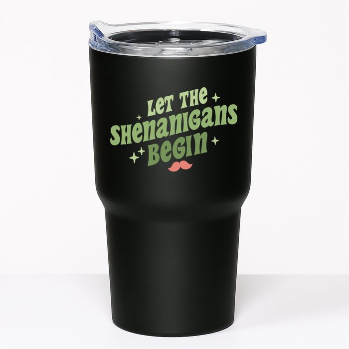 Groovy Let Me Shenanigans Begin Retro St Patrick Day Tumbler
