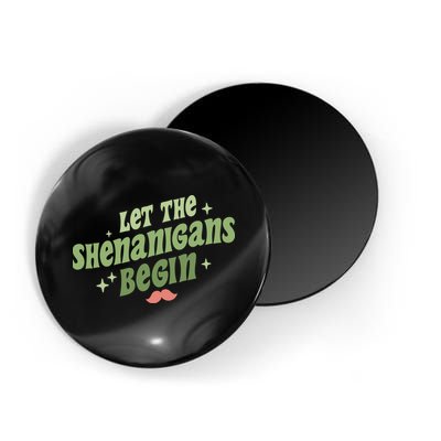 Groovy Let Me Shenanigans Begin Retro St Patrick Day Magnet