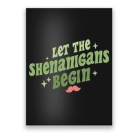 Groovy Let Me Shenanigans Begin Retro St Patrick Day Poster