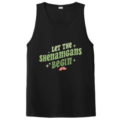 Groovy Let Me Shenanigans Begin Retro St Patrick Day PosiCharge Competitor Tank
