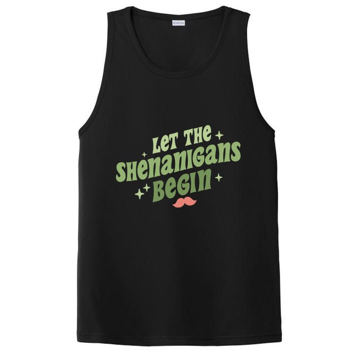 Groovy Let Me Shenanigans Begin Retro St Patrick Day PosiCharge Competitor Tank