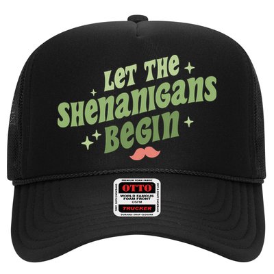 Groovy Let Me Shenanigans Begin Retro St Patrick Day Trucker Hat