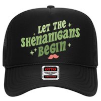 Groovy Let Me Shenanigans Begin Retro St Patrick Day Trucker Hat