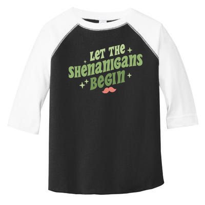 Groovy Let Me Shenanigans Begin Retro St Patrick Day Toddler Fine Jersey T-Shirt