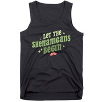 Groovy Let Me Shenanigans Begin Retro St Patrick Day Tank Top