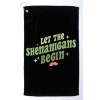 Groovy Let Me Shenanigans Begin Retro St Patrick Day Golf Towel