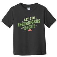 Groovy Let Me Shenanigans Begin Retro St Patrick Day Toddler T-Shirt