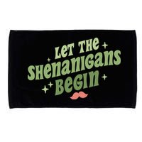 Groovy Let Me Shenanigans Begin Retro St Patrick Day Microfiber Hand Towel