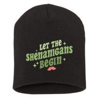 Groovy Let Me Shenanigans Begin Retro St Patrick Day Short Acrylic Beanie