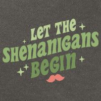 Groovy Let Me Shenanigans Begin Retro St Patrick Day Cotton Canvas Backpack