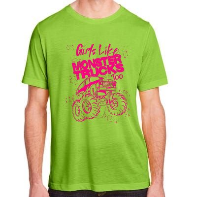 Girl Like Monster Trucks Too | Cool Racers Funny Cars Gift Adult ChromaSoft Performance T-Shirt