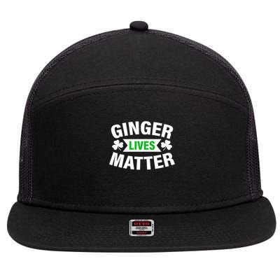 Ginger Lives Matter St Patricks Day 7 Panel Mesh Trucker Snapback Hat