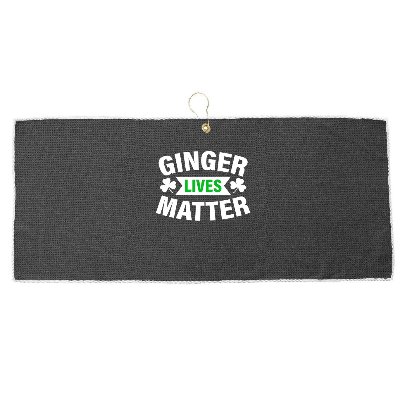 Ginger Lives Matter St Patricks Day Large Microfiber Waffle Golf Towel