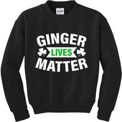 Ginger Lives Matter St Patricks Day Kids Sweatshirt