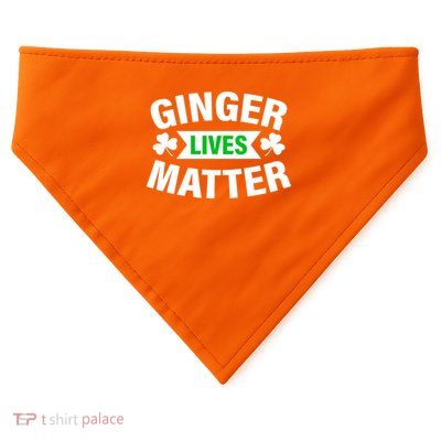 Ginger Lives Matter St Patricks Day USA-Made Doggie Bandana