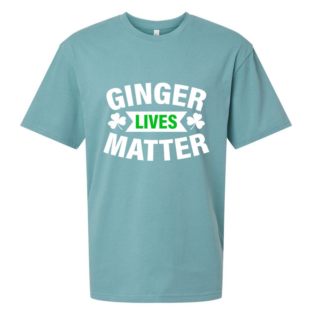 Ginger Lives Matter St Patricks Day Sueded Cloud Jersey T-Shirt