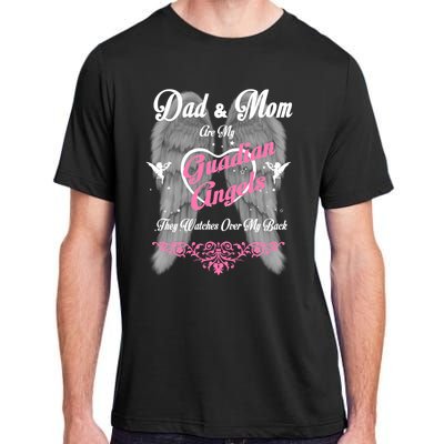 Gift Loss Mom And Dad Memorial Parents In Heaven Funny Gift Adult ChromaSoft Performance T-Shirt