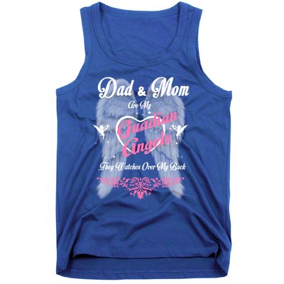 Gift Loss Mom And Dad Memorial Parents In Heaven Funny Gift Tank Top