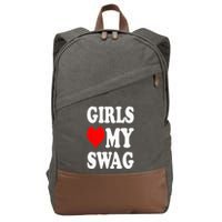 Girl Love My Swag Cotton Canvas Backpack