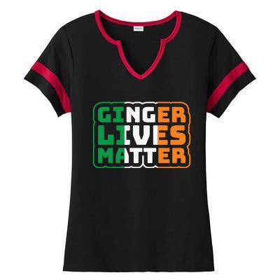 Ginger Lives Matter Funny St Patricks Day Ladies Halftime Notch Neck Tee